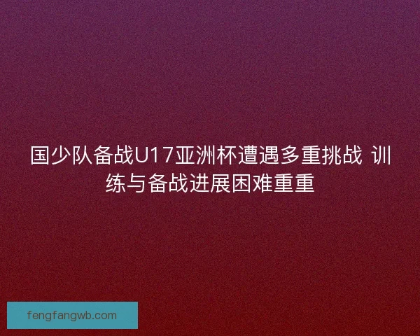 国少队备战U17亚洲杯遭遇多重挑战 训练与备战进展困难重重